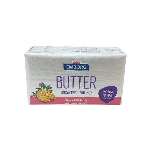 Emborg Butter Unsalted 200g - 1x20