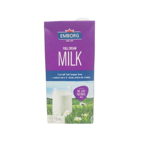 EMBORG FULL CREAM MILK 1L - 1X12