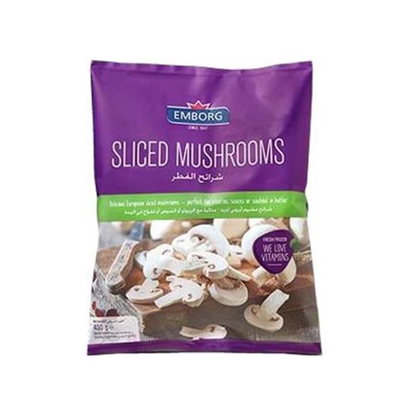 SLICED MUSHROOM 450G EMBORG