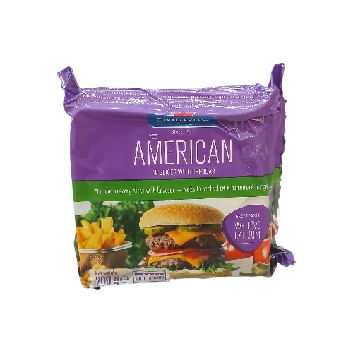 EMBORG AMERICAN CHEDDAR CHEESE 200G