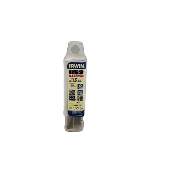 DRILL BIT IRWIN 10PCS 3.2MM HSS COBALT