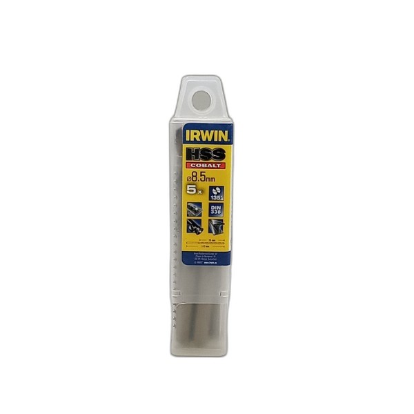 DRILL BIT IRWIN 5PCS 8.5MM HSS COBALT