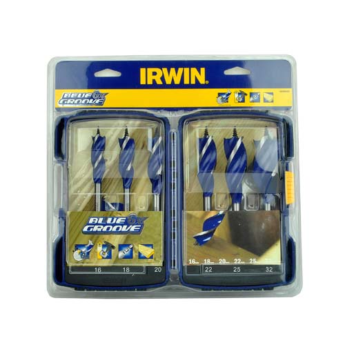 DRILL BIT IRWIN GROOVE 6X 6PCS BLUE