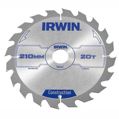 SAW BLADE IRWIN CIRCULAR 210MM-20T