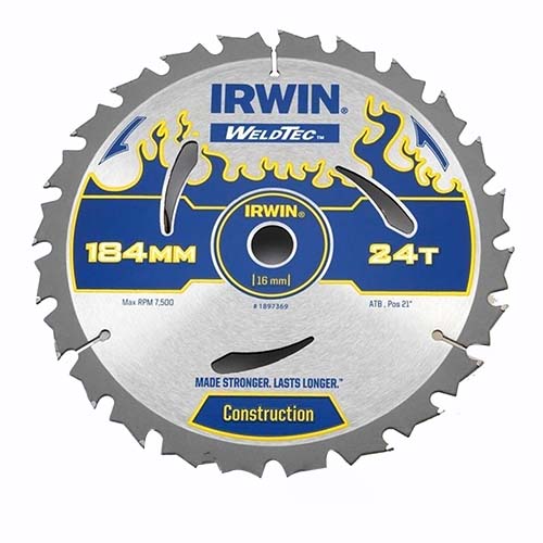 SAW BLADE IRWIN CIRCULAR WT 190MM-18T