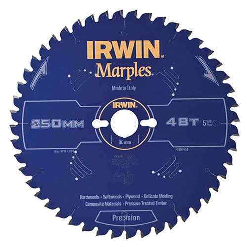 SAW BLADE IRWIN CIRCULAR 250MM-48T M