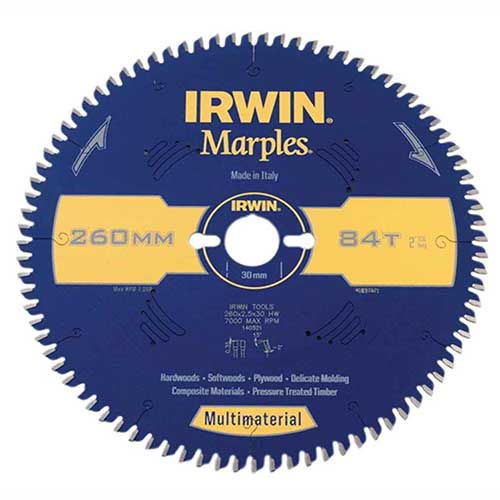 SAW BLADE IRWIN CIRCULAR 260MM-84T MAR MM