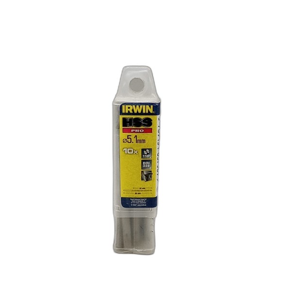 DRILL BIT IRWIN 10PCS 5.1MM HSS PRO