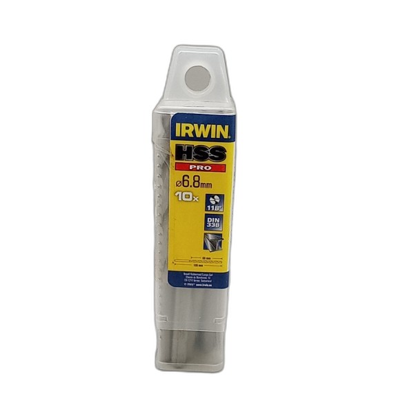 DRILL BIT IRWIN 10PCS 6.8MM HSS PRO