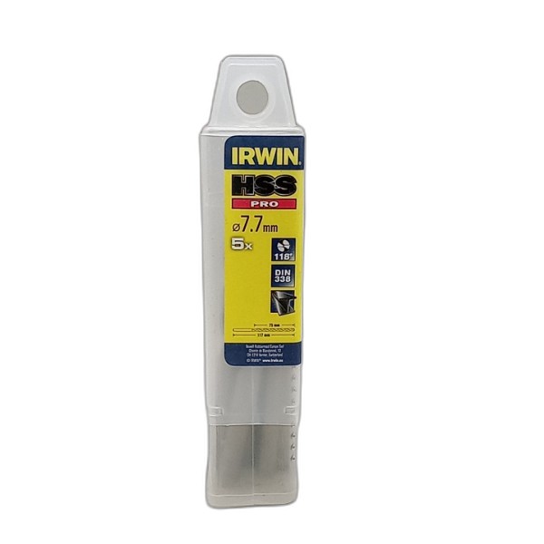 DRILL BIT IRWIN 5PCS 7.7MM HSS PRO