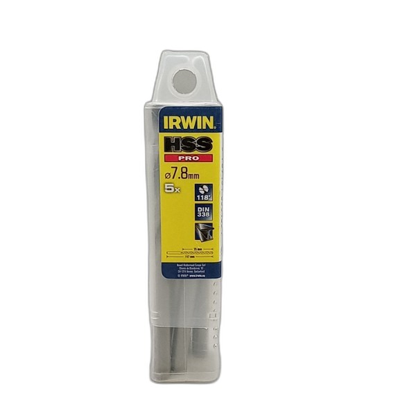 DRILL BIT IRWIN 5PCS 7.8MM HSS PRO