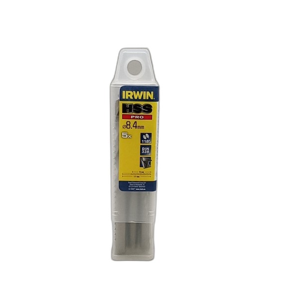 DRILL BIT IRWIN 5PCS 8.4MM HSS PRO