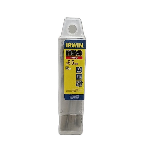 DRILL BIT IRWIN 5PCS 8.5MM HSS PRO