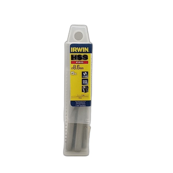 DRILL BIT IRWIN 5PCS 8.6MM HSS PRO