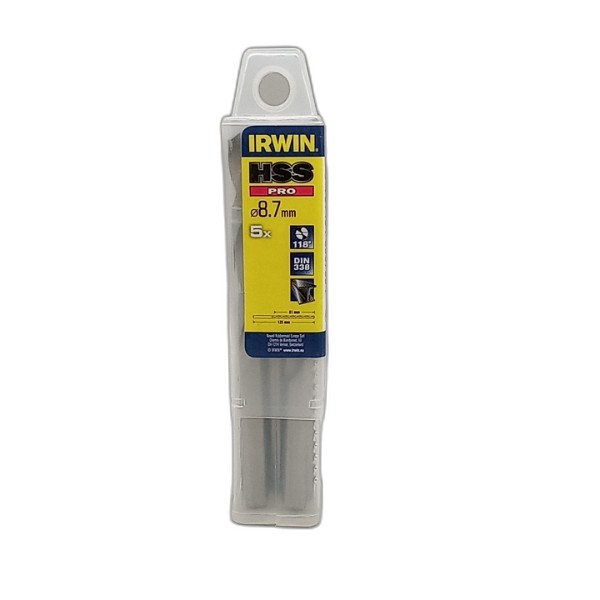 DRILL BIT IRWIN 5PCS 8.7MM HSS PRO