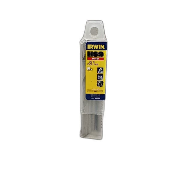 DRILL BIT IRWIN 5PCS 9.1MM HSS PRO