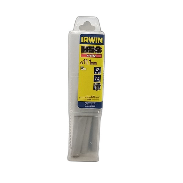 DRILL BIT IRWIN 5PCS 11.1MM HSS PRO