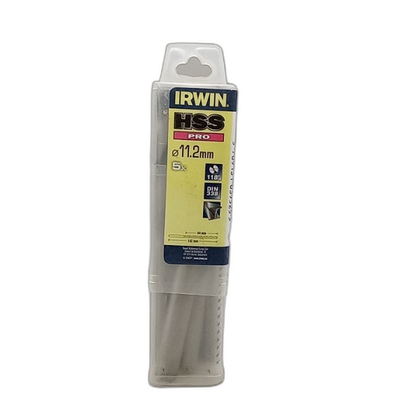 DRILL BIT IRWIN 5PCS 11.2MM HSS PRO