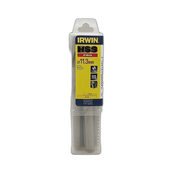 DRILL BIT IRWIN 5PCS 11.3MM HSS PRO