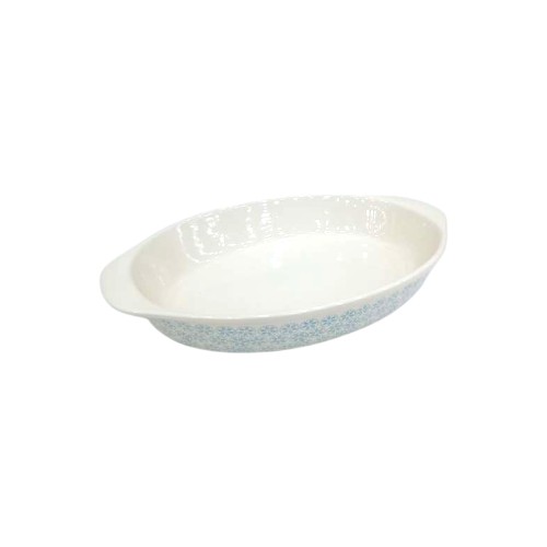 SERVING DISH STONEWARE BLUE 35X24CM PATRIZA