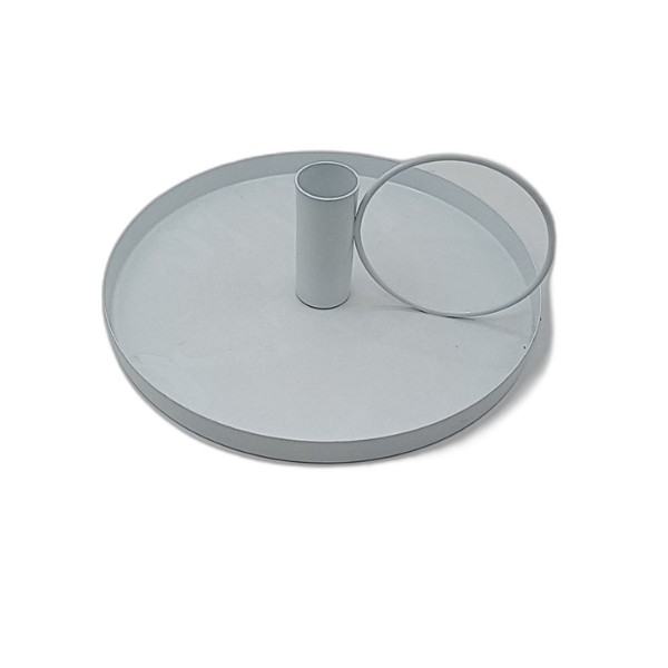 CANDLE HOLDER WHITE 19CM METAL