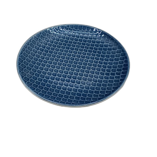 PLATE STONEWARE BLUE 20CM NAOMI
