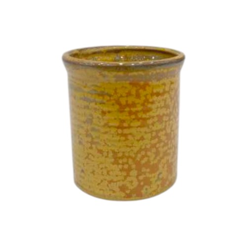 JAR WITH LID BROWN 9CM STONEWARE
