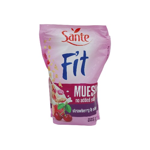 SANTE FIT STRAWBERRY CHERRY MUESLI 225G