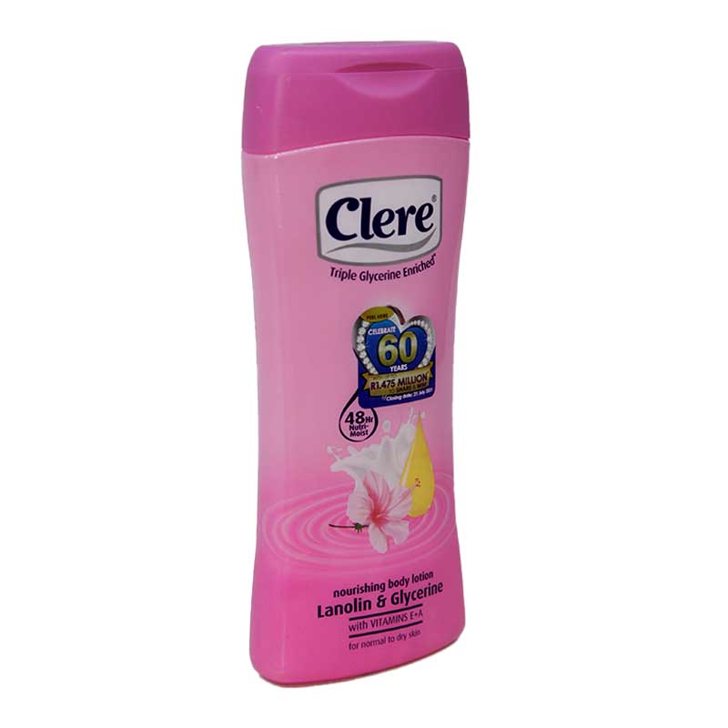 CLERE BODY LOTION 400ML LANOLIN & GLYCERINE