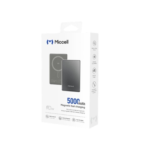 MICCELL POWER BANK MAGNETIC 5000MAH