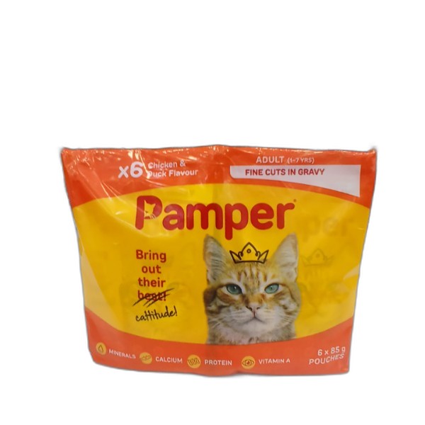 PAMPER GRAVY CHICKEN & DUCK 510G
