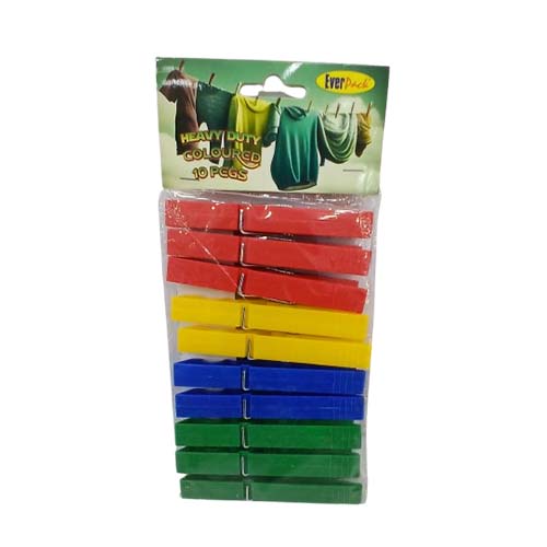 EVERPACK PEGS HAVY DUTY COLOURED 10PCS