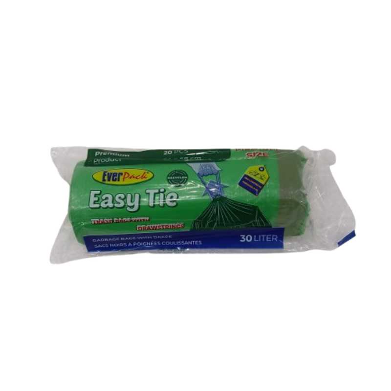 EVERPACK TRASH BAGS EASY TIE MS 30LTR 20PCS