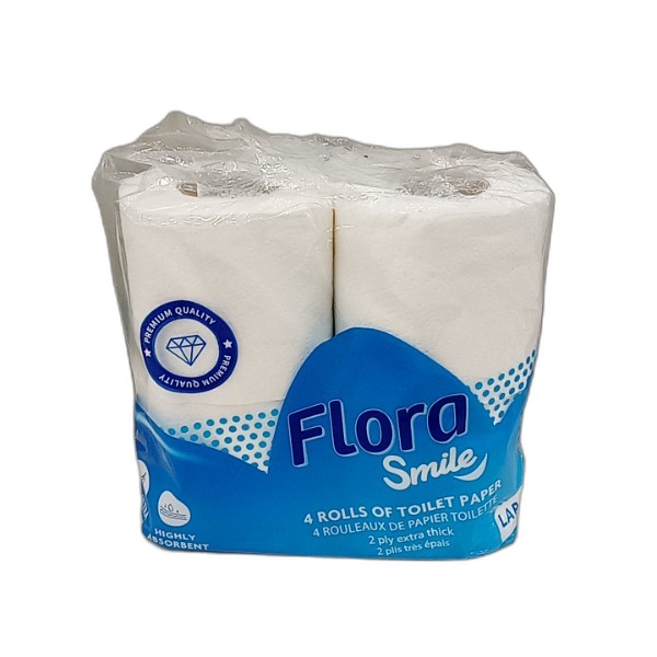 FLORA SMILE TOILET ROLL 60PCS