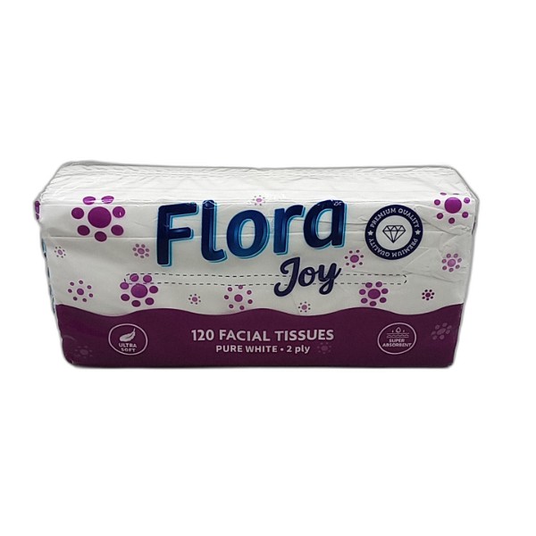 FLORA JOY RUBBER FACIAL TISSUE 120S