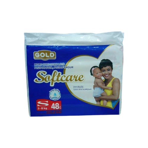 SOFTCARE GOLD DIAPERS S48 3-8KG