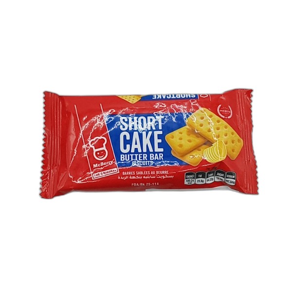 MCBERRY SHORTCAKE BUTTER BAR BISCUITS 20G