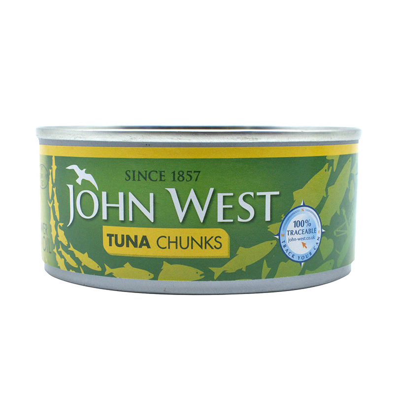 JOHN WEST TUNA CHUNKS IN SUNFLOWER OIL 145G