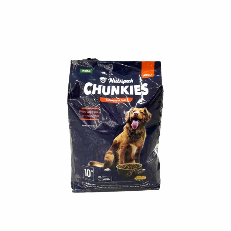 NUTRIPAK CHUNKIES ADULT DOG FOOD 10KG