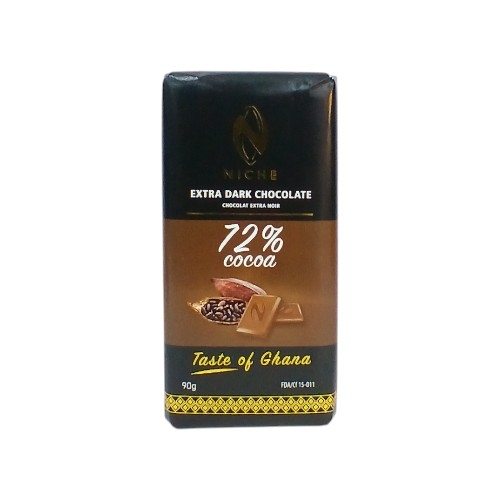 NICHE EXTRA DARK CHOCO 72% COCOA 90G