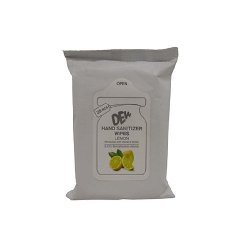 DEW LEMON SANITIZING WIPES 20PCS