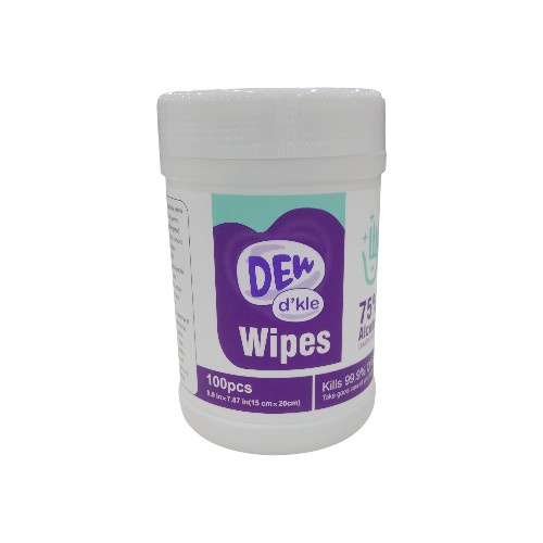 DEW ALCOHOL WIPES 100PCS 75%