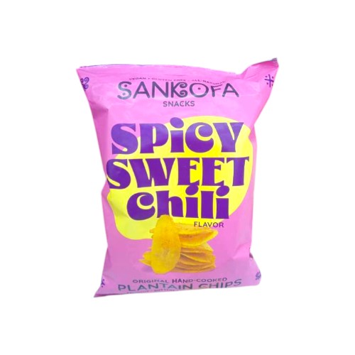 SANKOFA SPICY SWEET CHILI PLANTAIN CHIPS 140G