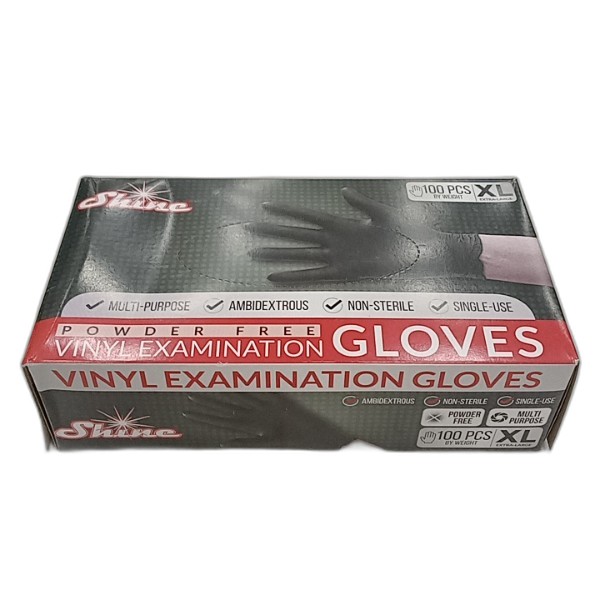 SHINE BLACK GLOVES XL 100PC