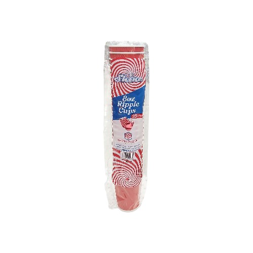 SHINE RIPPLE CUPS 8OZ 25PC