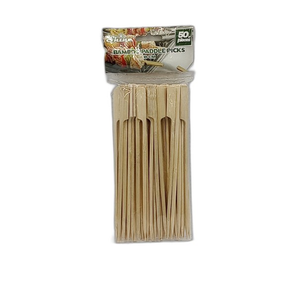 SHINE BAMBOO PADDLE PICKS 50PC
