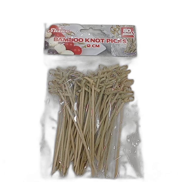 SHINE BAMBOO KNOT PICKS 50PC