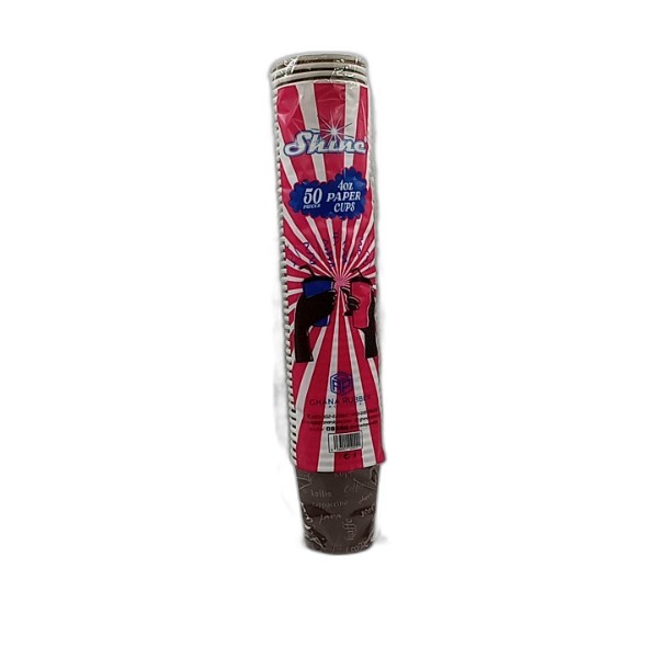 SHINE PAPER CUPS 4OZ 50PC