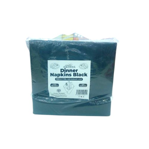 SHINE DINNER NAPKINS BLACK 100PC