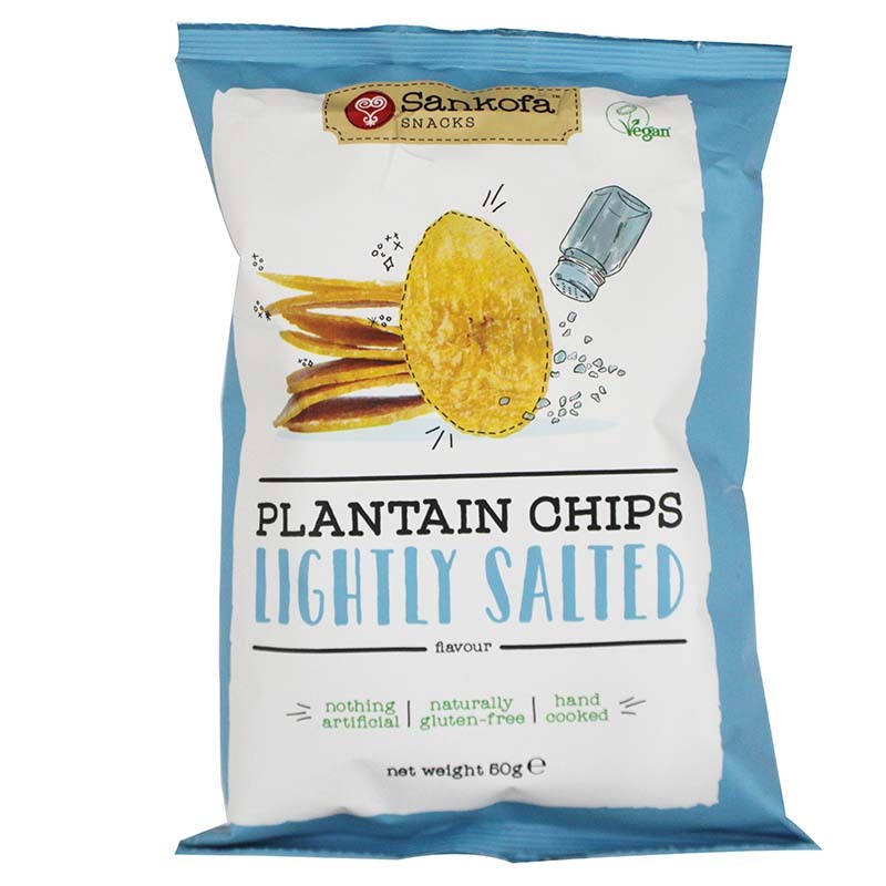 SANKOFA LIGHTLY SALTED PLANTAIN CHIPS 56G